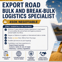Export Road bulk and Break-bulk Logistics Specialist 